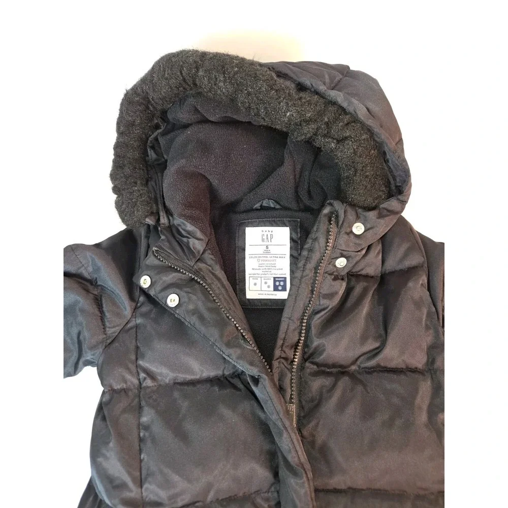 Baby Gap Primaloft Long Black Warmest Jacket‎ coat Girls S (5)